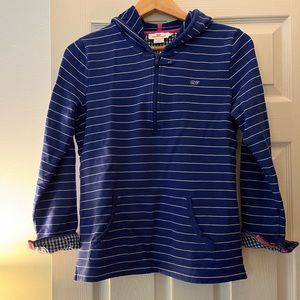 Vineyard Vines three quarter zip hoodie with kangaroo pocket